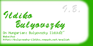 ildiko bulyovszky business card